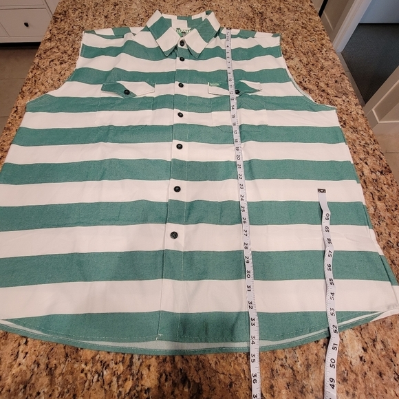 Dixxon Flannel Co The Rebel Green Stripe Doc Motorcycle Men's Size 4X - Picture 4 of 8